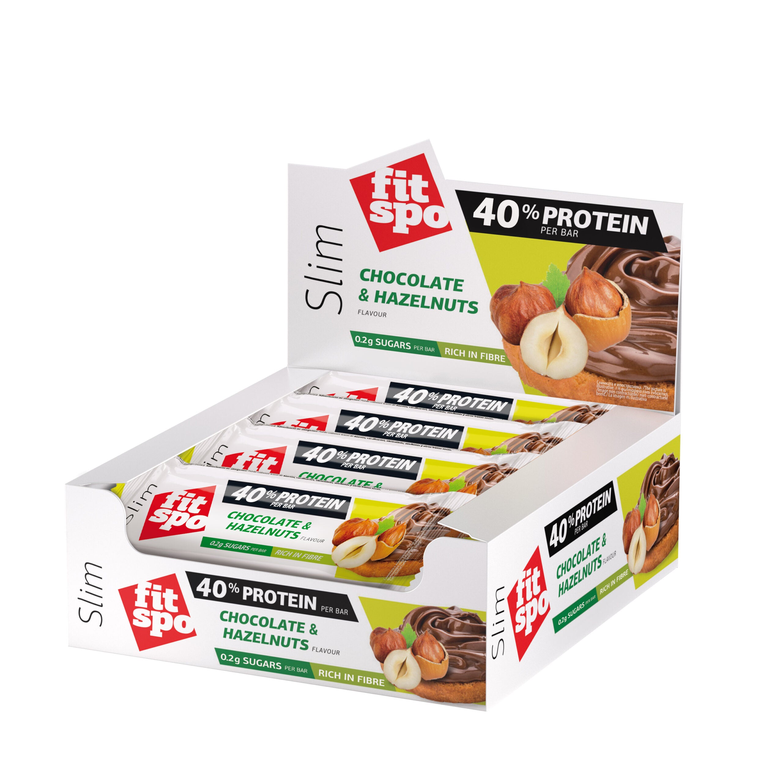 FitSpo Protein bar Slim 25g, Choco&Hazelnuts, 50g