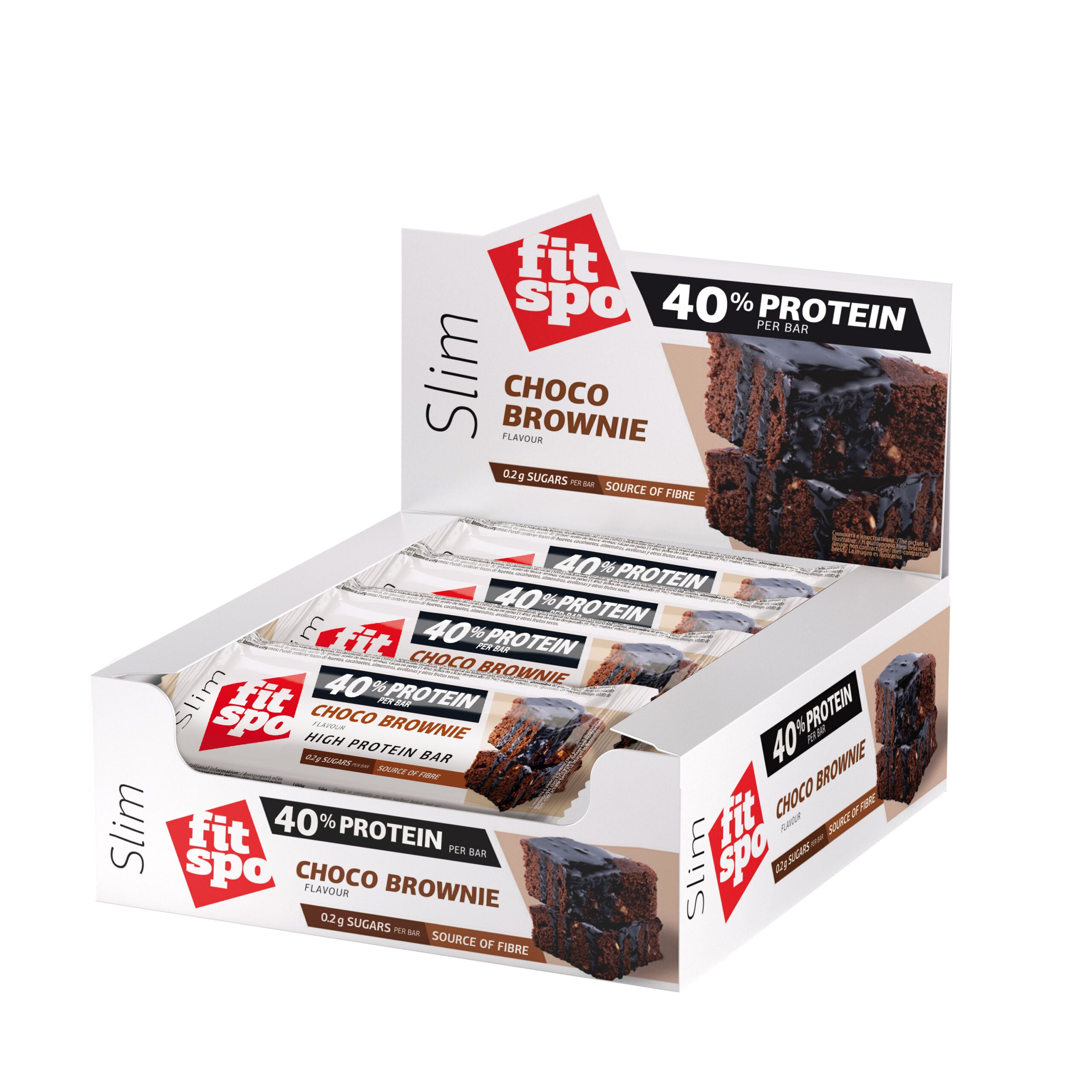 FitSpo Protein bar Slim 25g, Choco Brownie, 50g