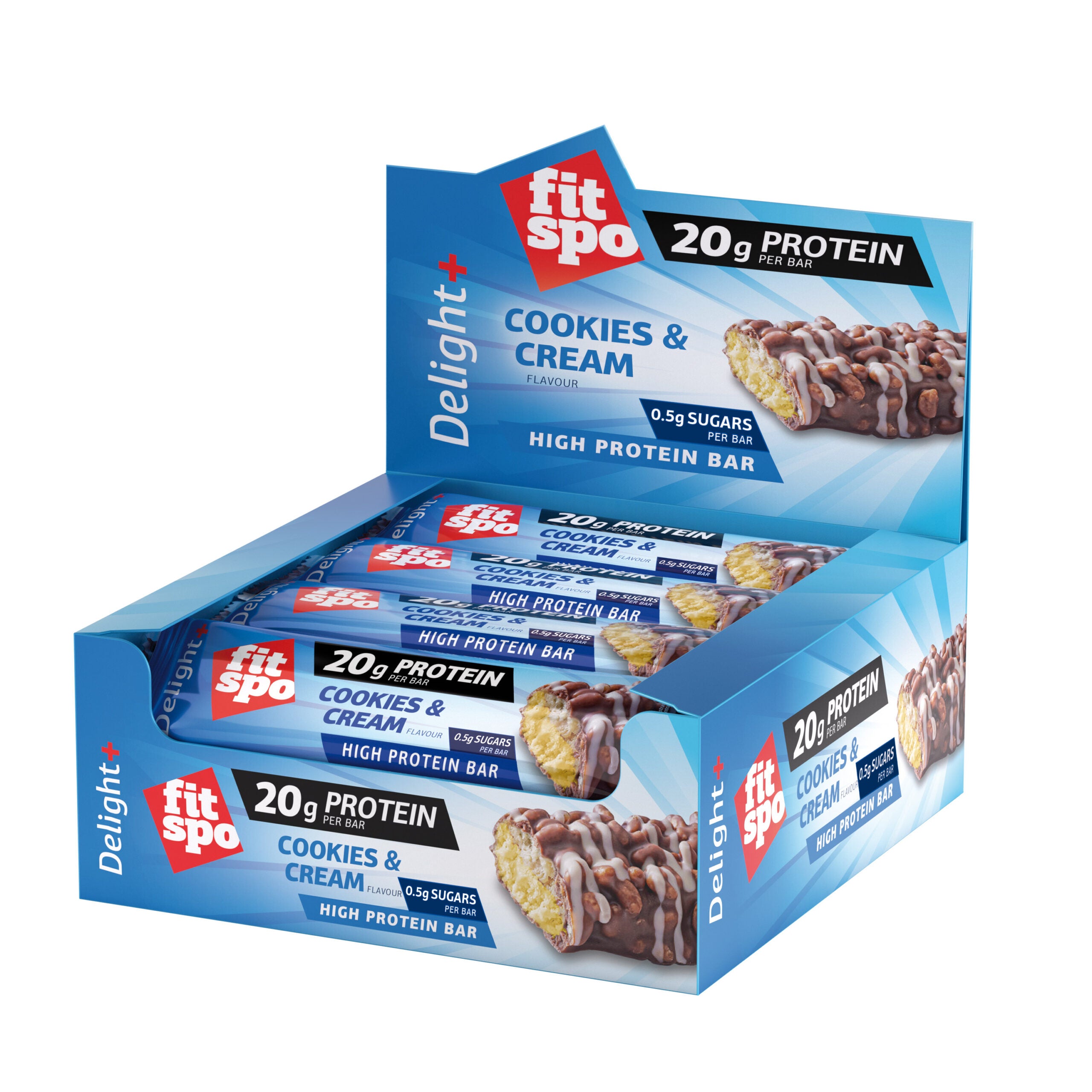 FitSpo Protein bar Delight Cookies and Cream 60g