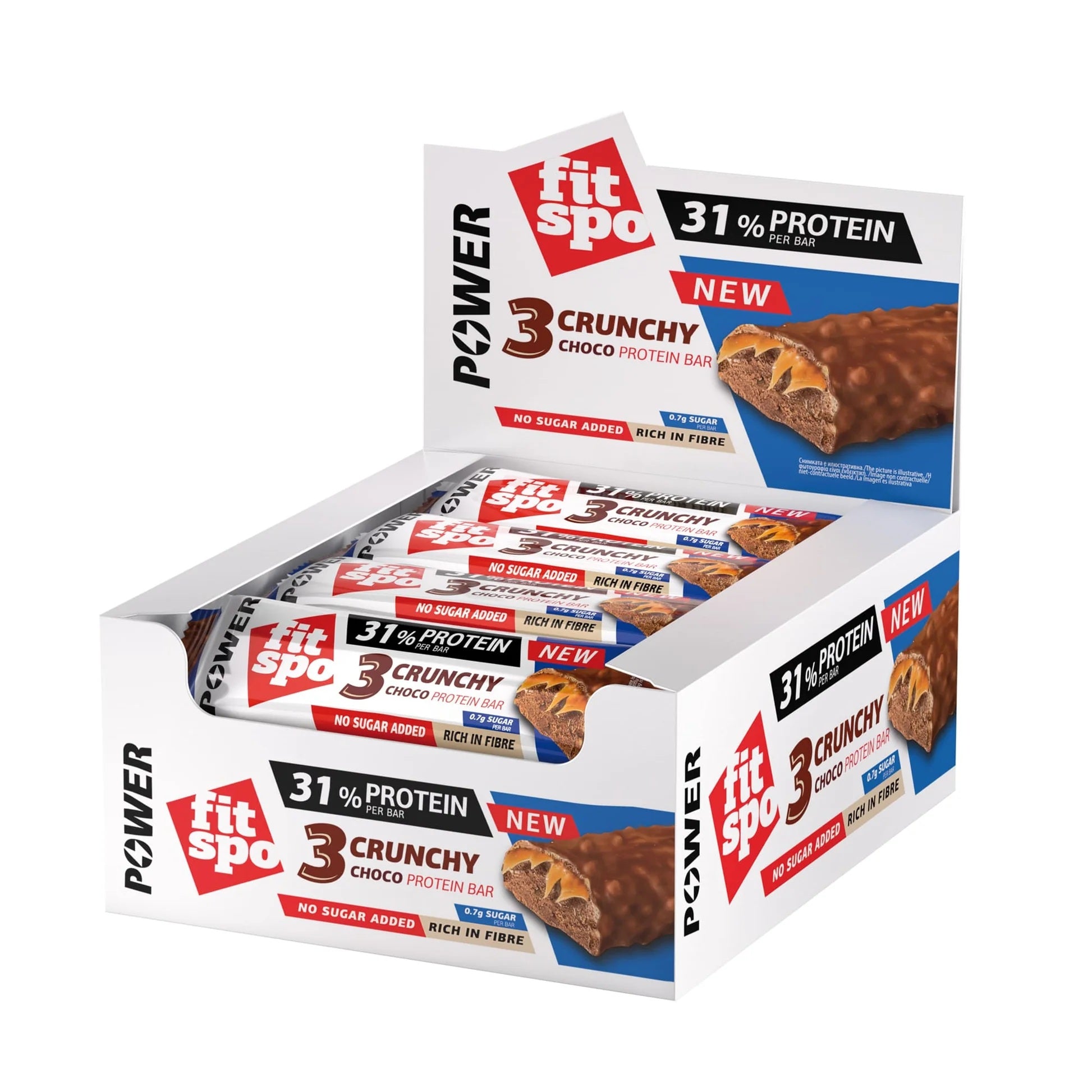 FitSpo Power Triple Crunchy Choco Protein bar 50g
