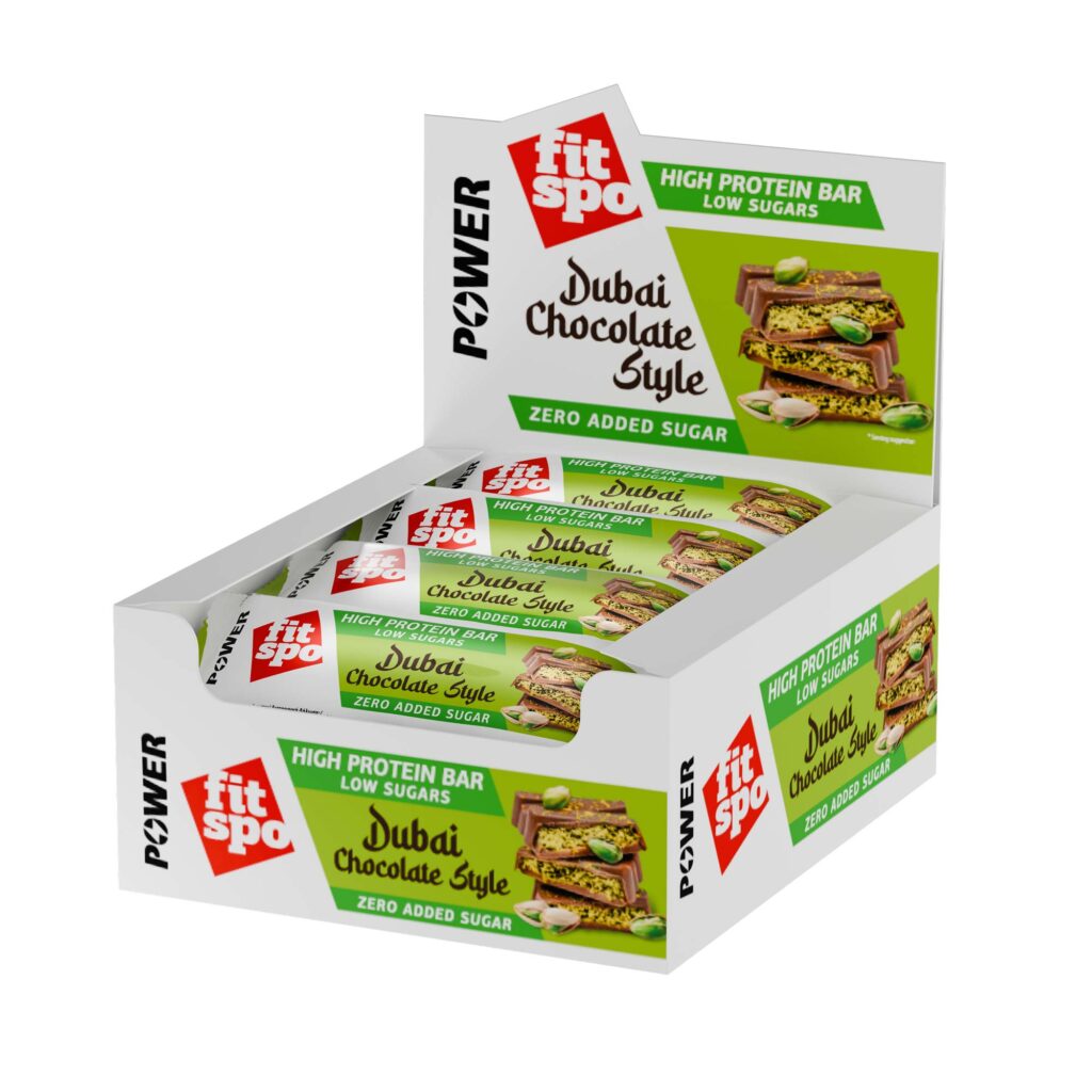 FitSpo Protein bar Power Dubai chocolate 50g