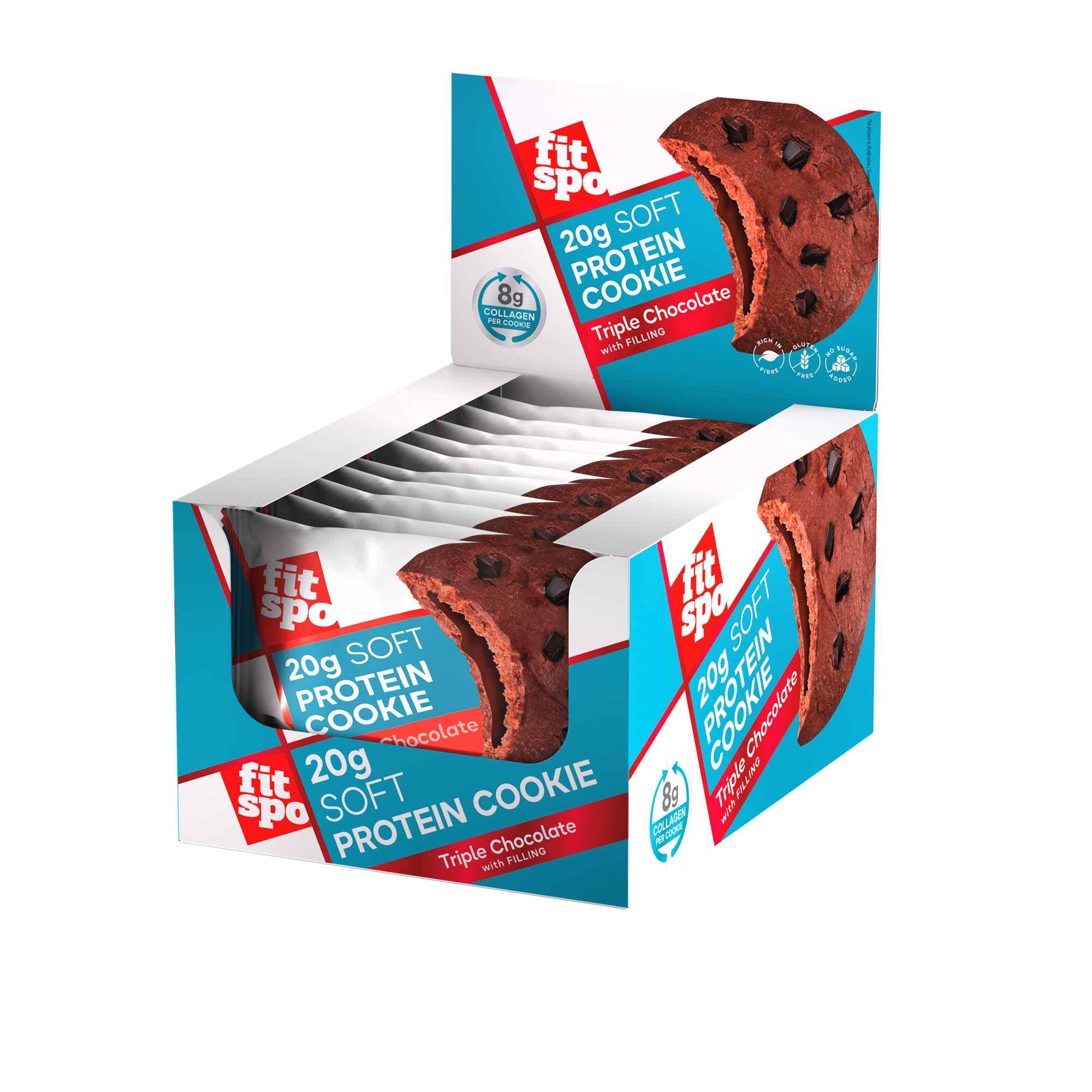 FitSpo protein Cookie 20g Triple Chocolate,70g