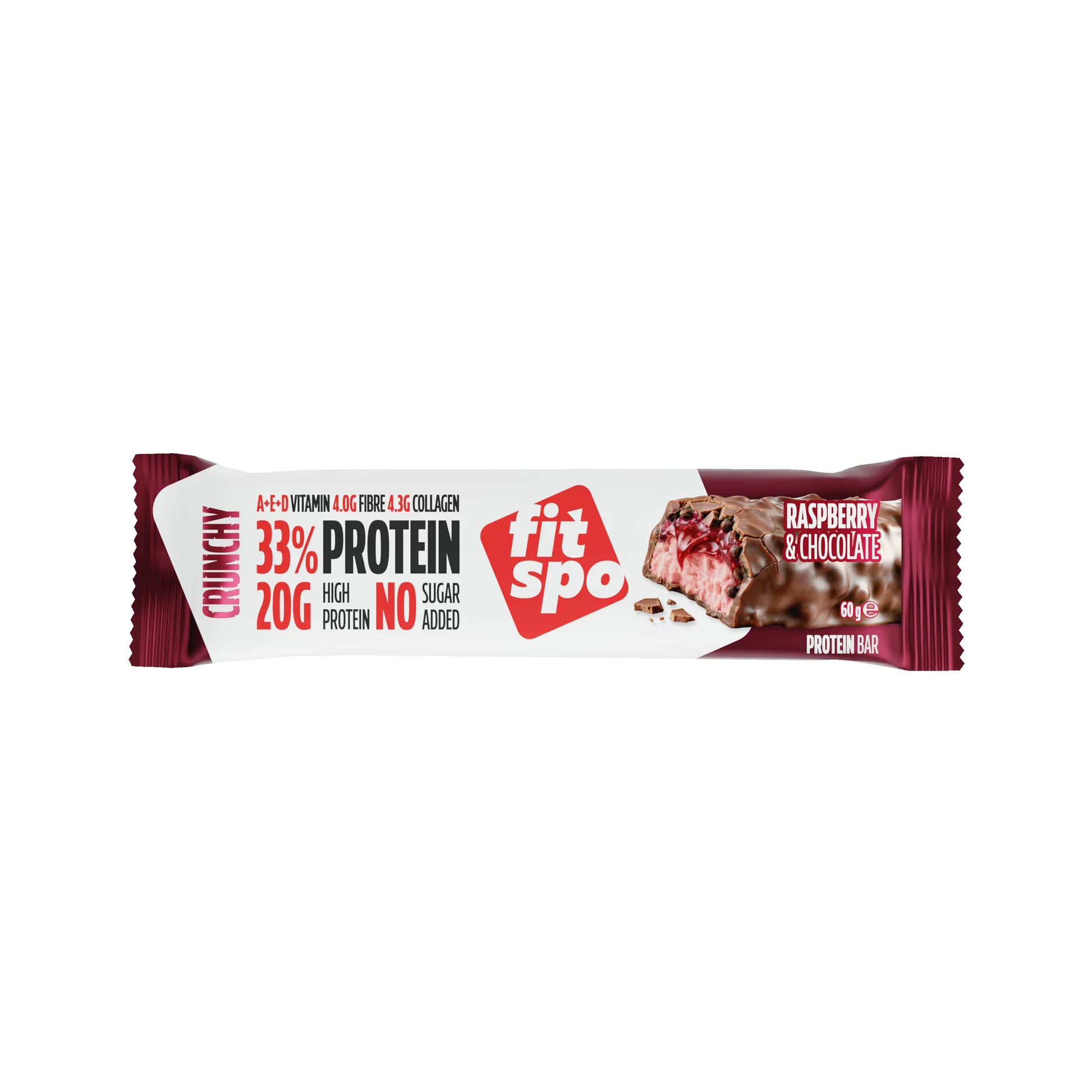 Crunchy Protein Bar Raspberry & Chocolate 60g