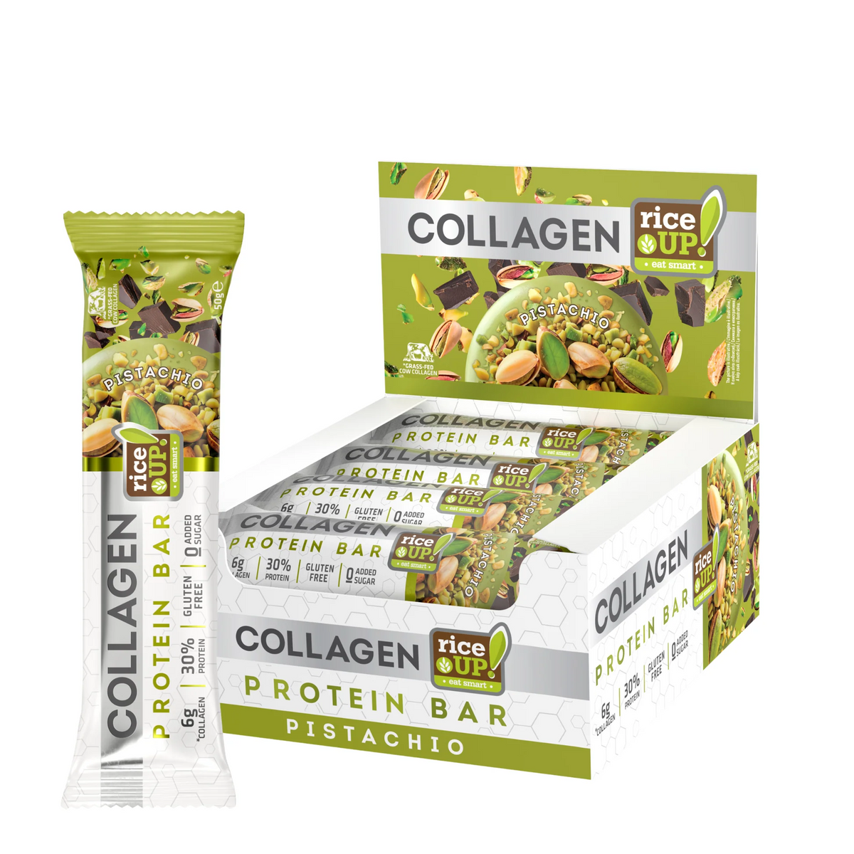 RiceUP! Collagen Protein bar Pistachio 50g