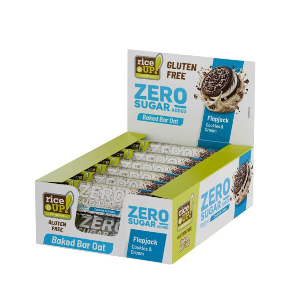 RiceUP! Zero Sugar Oat bar Flapjack Cookies&Cream 70g