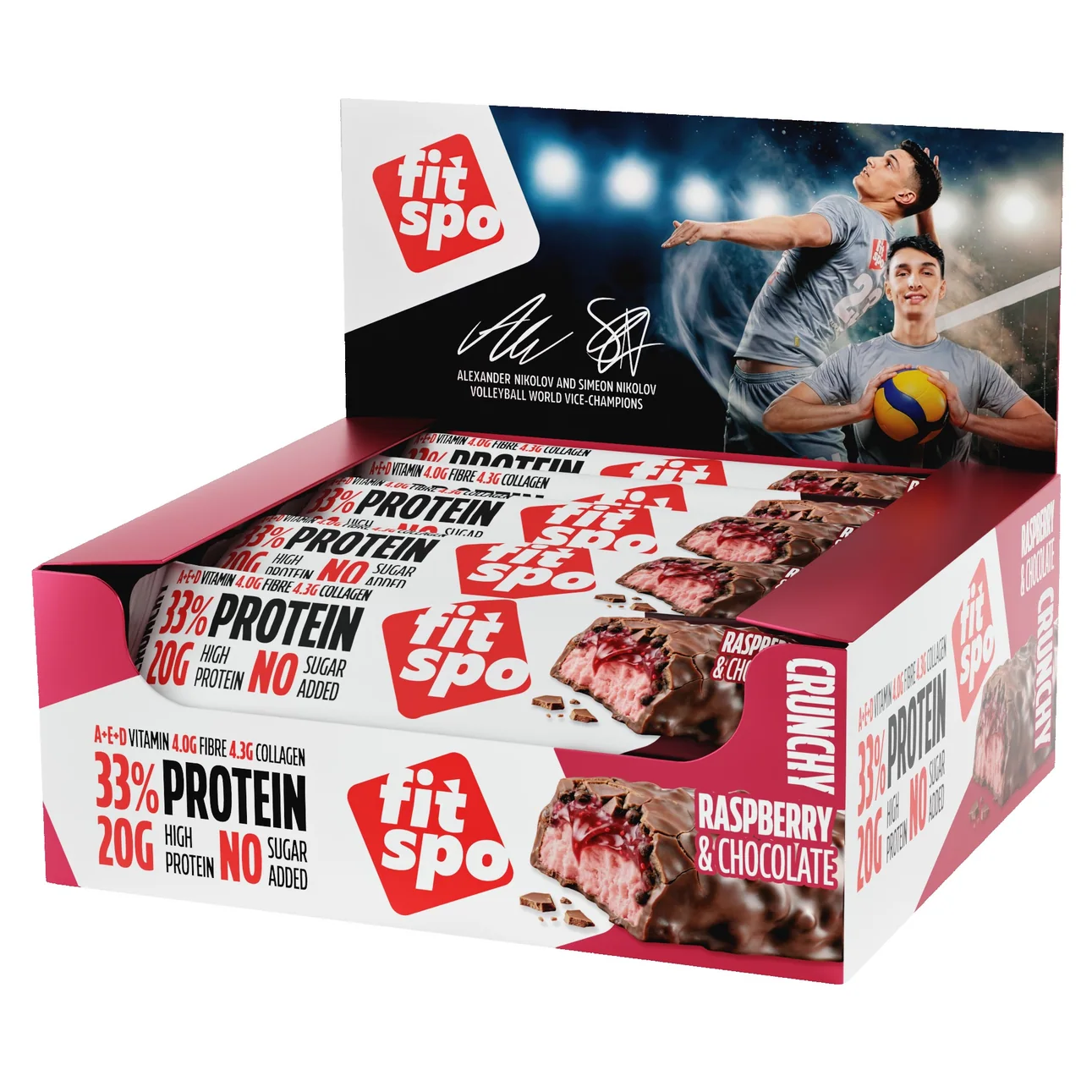 Crunchy Protein Bar Raspberry & Chocolate 60g